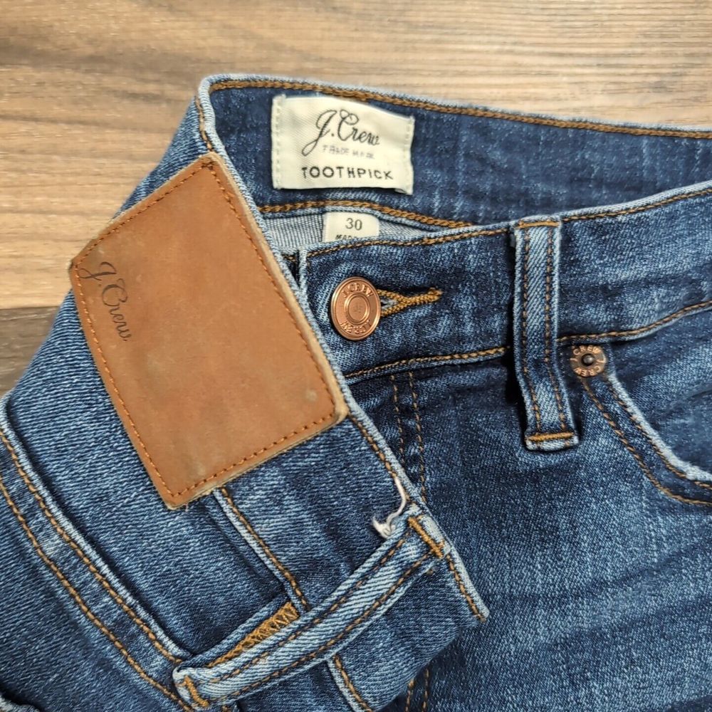 J Crew Toothpick Jeans Skinny Men's Size 30x27" Stretch Denim